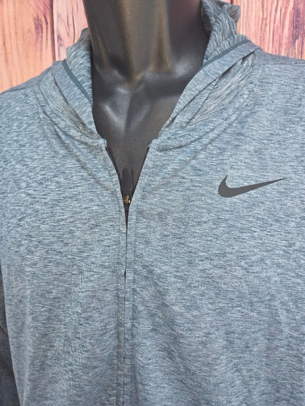 Nike Dri-Fit Blue Full-Zip Lightweight Hoodie Size Large